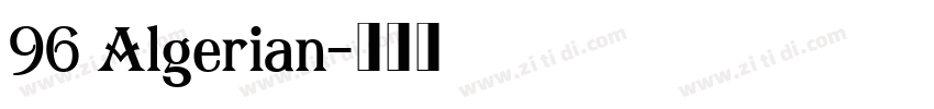 96 Algerian字体转换 96 Algerian字体转换